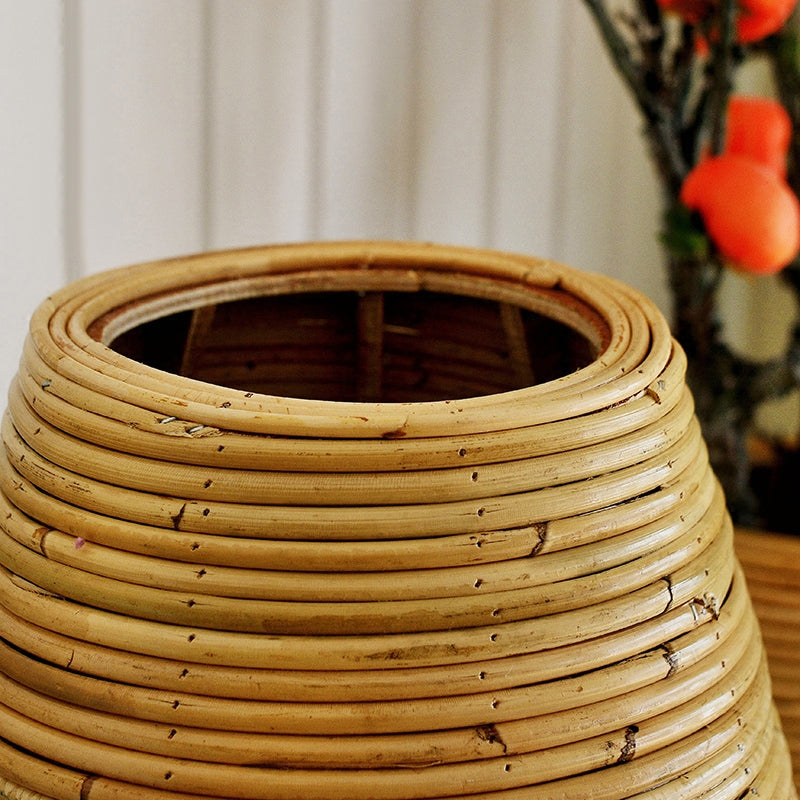 The Fontaine Rattan & Walnut Vase