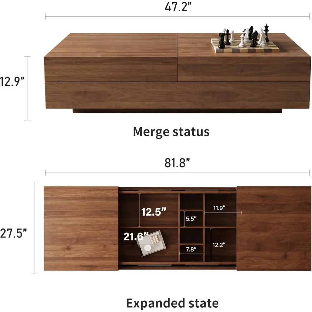 The Astoria Walnut Expandable Coffee Table