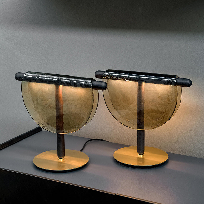 The Meridian Brass & Walnut Floor Lamp