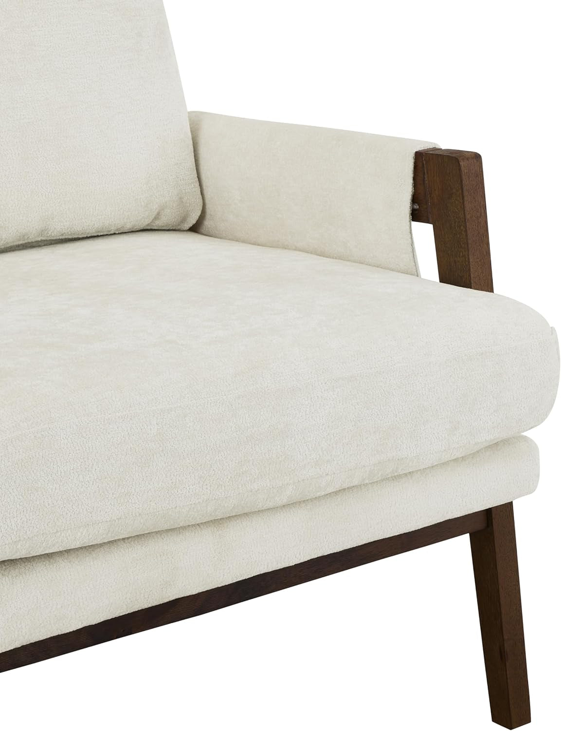 Kelly Mid-Century Modern Accent Armchair, White