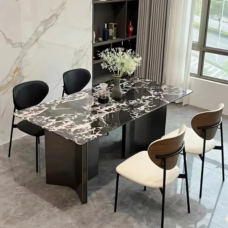 The Belmont Carrara Marble Dining Table