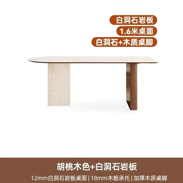The Dresden Travertine Dining Table