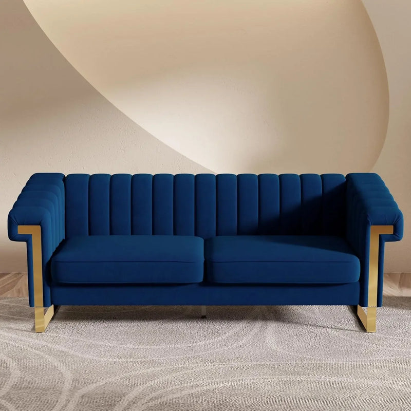 The Belmont Velvet Lounge Chair & Ottoman