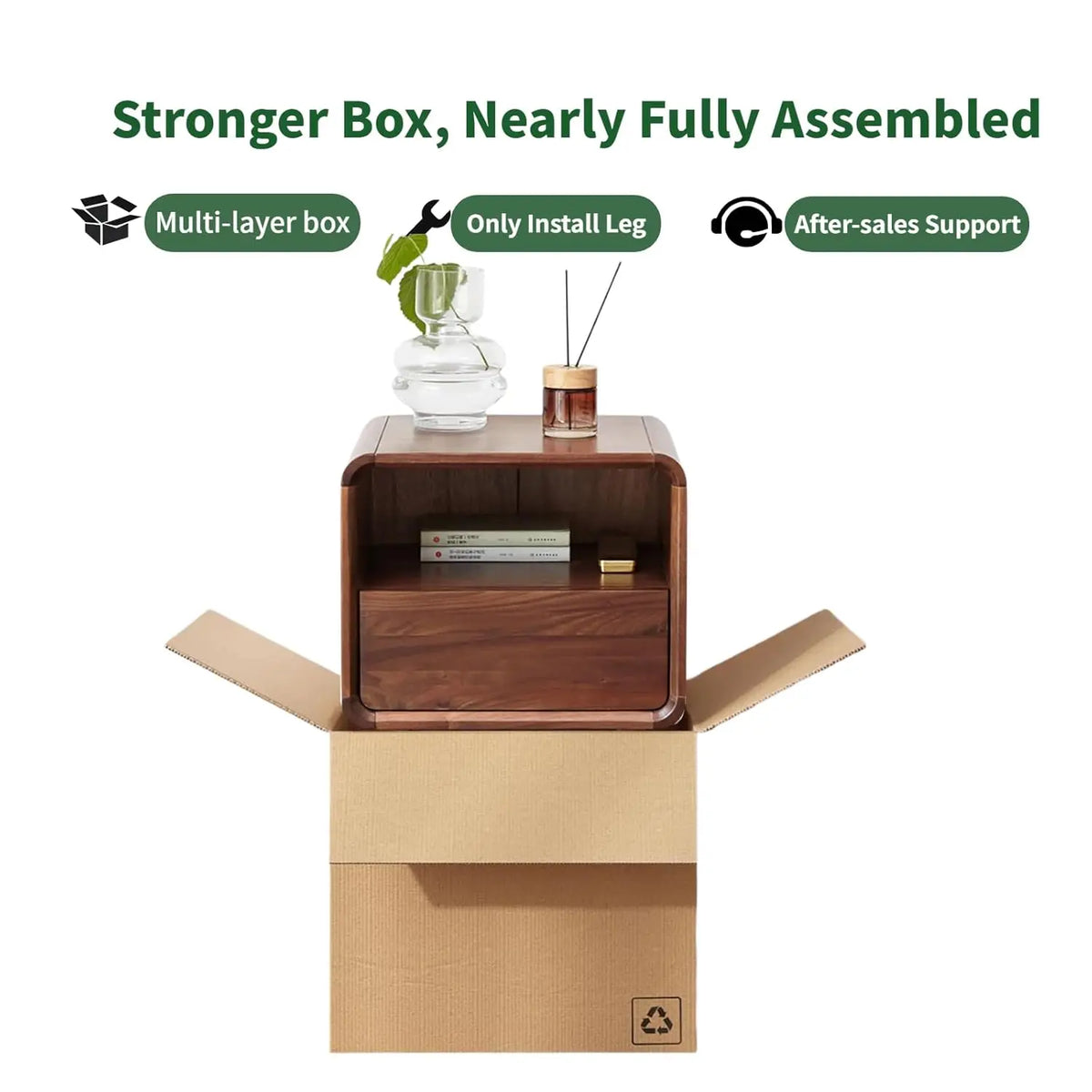 The Belmont Walnut Nightstand