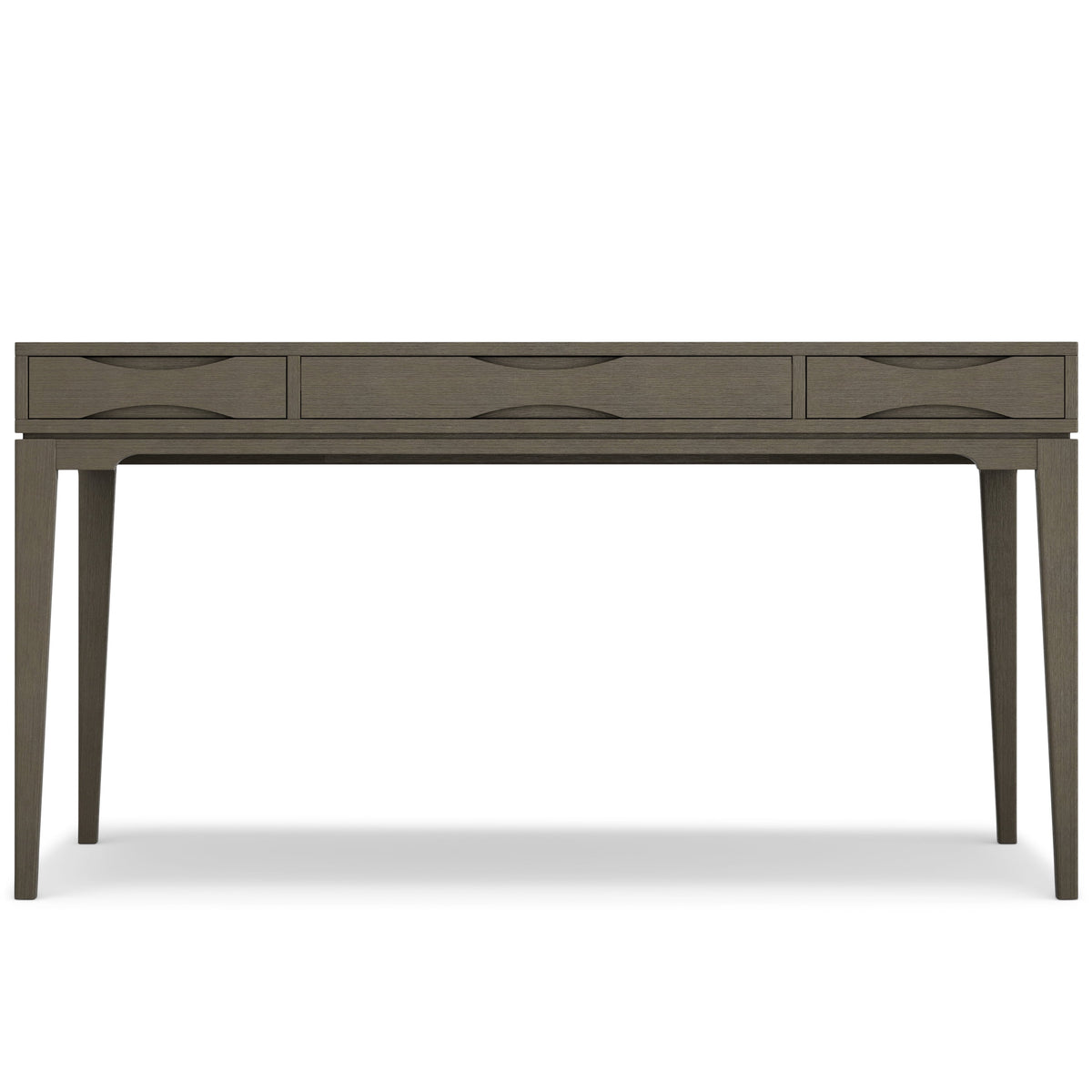Harper 60 Inch Wide Solid Wood Mid Century Modern Desk in Farmhouse Grey