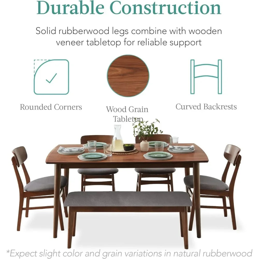 The Cordoba Walnut Dining Table & Chair Set
