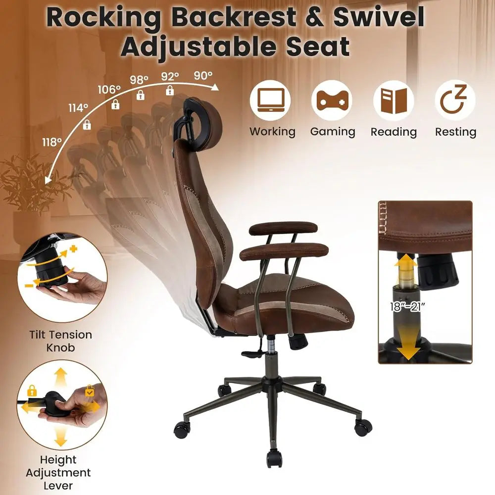 The Dresden Faux Fur Desk Chair
