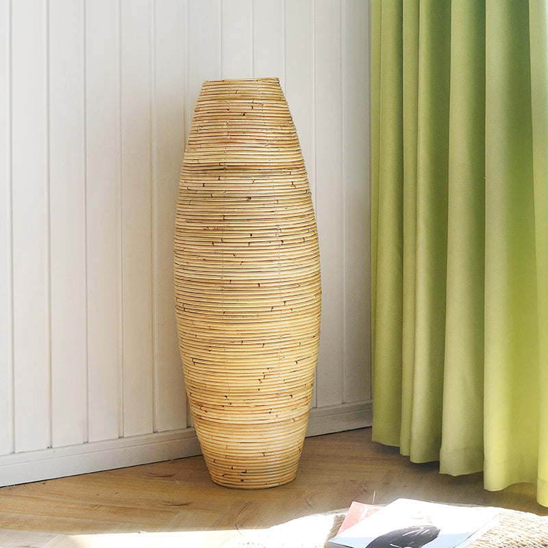 The Fontaine Rattan & Walnut Vase