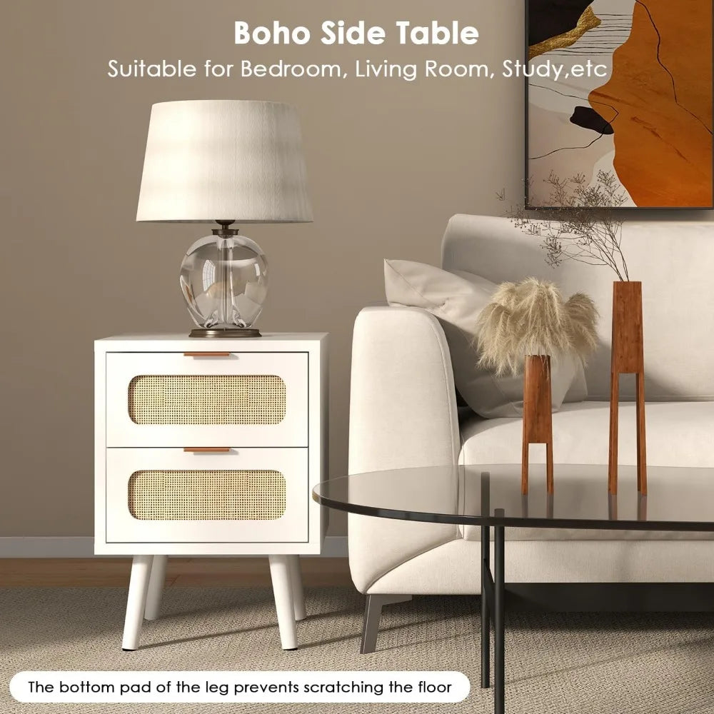 The Fontaine Woven Rattan Bed Frame