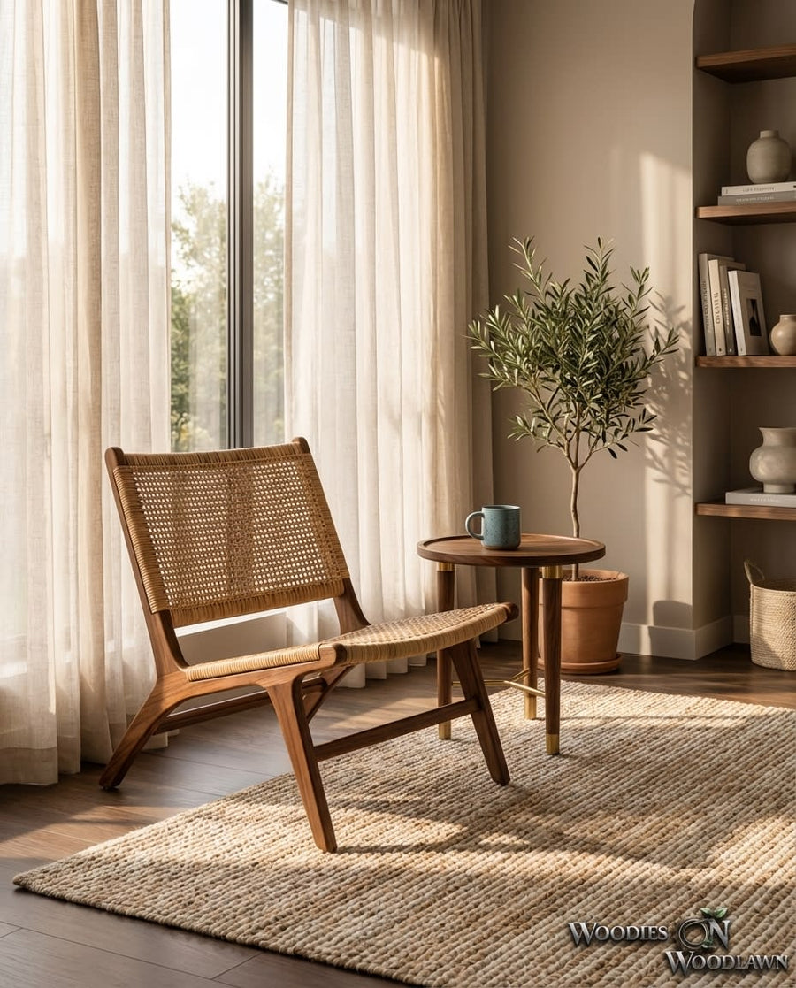 The Belmont Woven Rattan Accent Chair