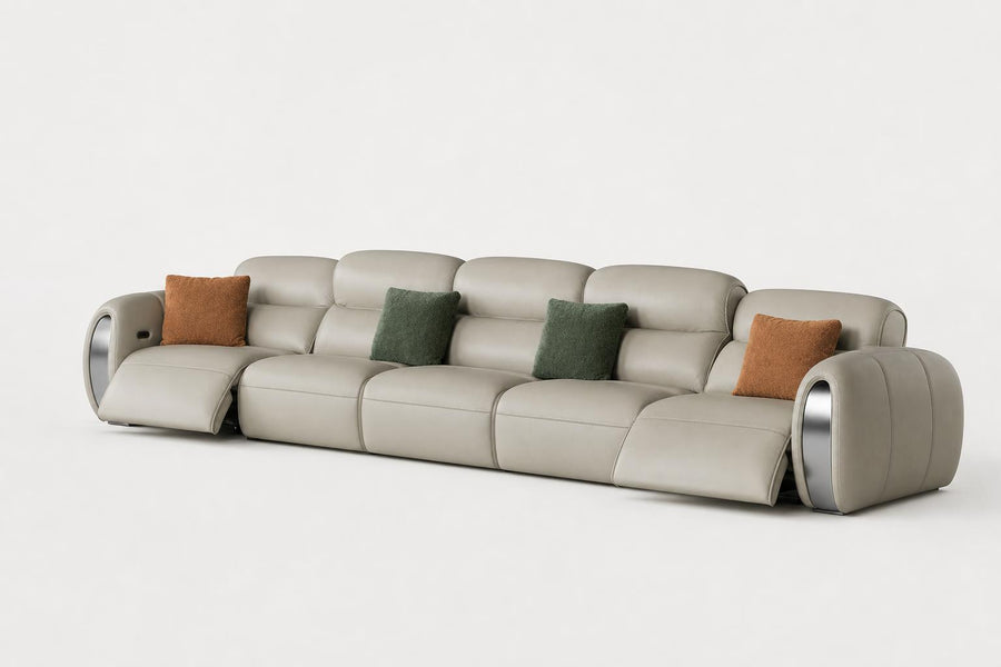 The Belmont Scandinavian Leather Sectional