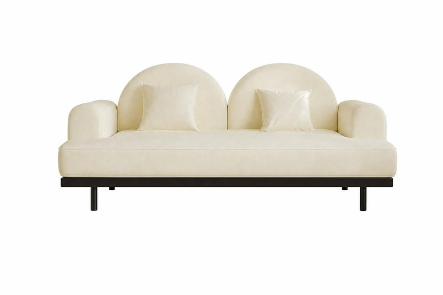 Kensington Collection | Arched Nordic Nordic Sofa Seat - showcasing full sculptural form and material finish in a Mid-Century Modern living room setting.