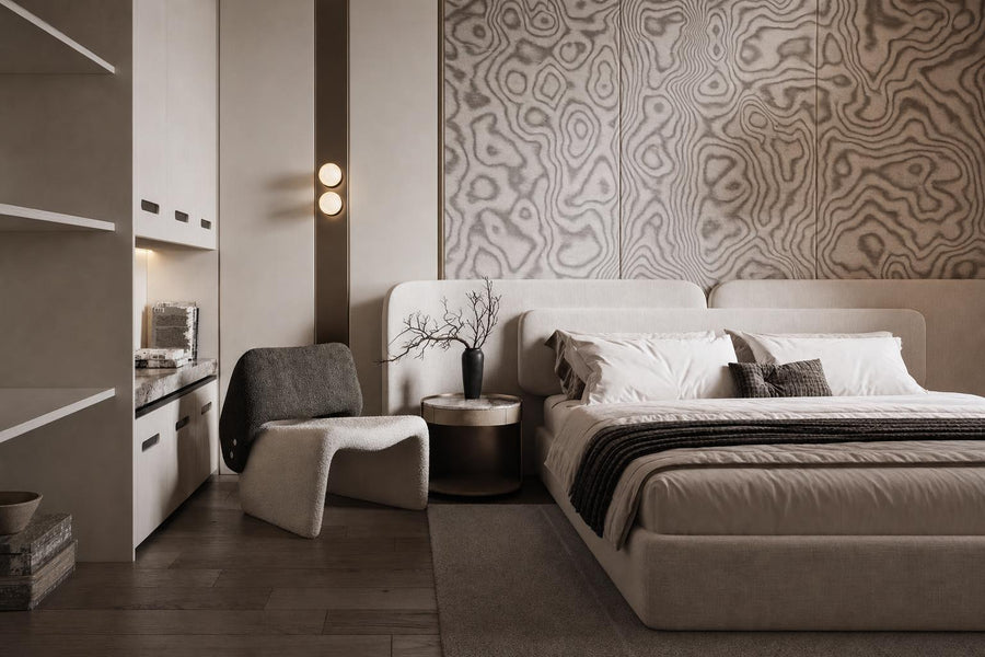 The Ellington Walnut Platform Bed