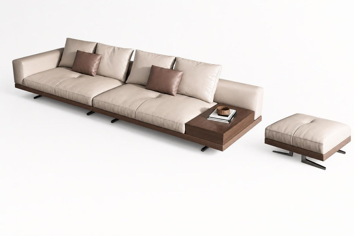 The Belmont Walnut Recliner Sofa
