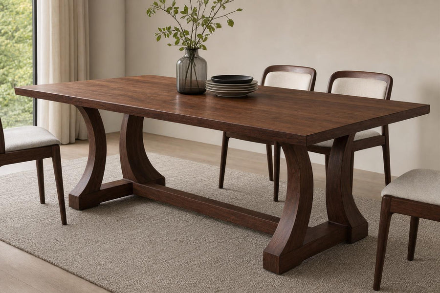 The Astoria | Walnut & Brass Dining Table